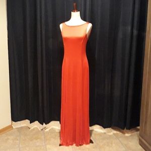 NWT Folic Tomato Red Sleeveless Drape Back dress